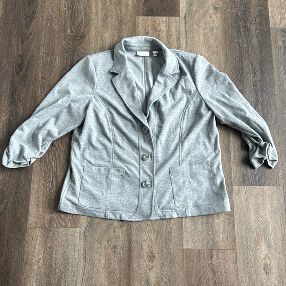 Chico's Sweaters - Chico’s Cardigan/Blazer.  Grey, women’s size 16 (Chico’s size 3).